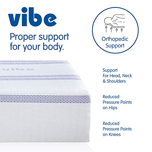 Vibe Gel Memory Foam 12-Inch Mattress with Bonus Mattress Protector| CertiPUR-US Certified | Bed-in-a-Box, Twin XL, White