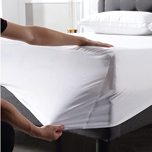 Vibe Gel Memory Foam 12-Inch Mattress with Bonus Mattress Protector| CertiPUR-US Certified | Bed-in-a-Box, Twin XL, White