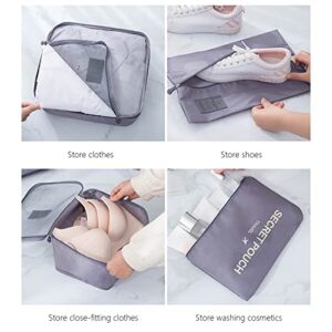 7-Piece Storage Bag, Reusable And Sustainable Use Organizer's Handbag, for Moving, Dormitory, Travel, Camping, Christmas Decoration, Packaging Supplies (Gray)