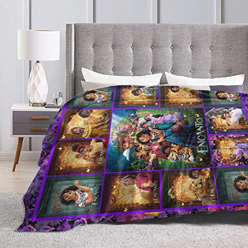 Cartoon Throw Blanket Warm Super Soft Flannel Blankets for Bed Living Room Couch Sofa for All Season (Black 1, 50"x40")