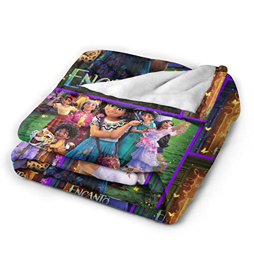 Cartoon Throw Blanket Warm Super Soft Flannel Blankets for Bed Living Room Couch Sofa for All Season (Black 1, 50"x40")