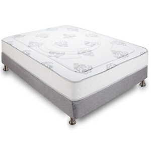classic brands decker memory foam and innerspring hybrid 10-inch mattress | bed-in-a-box twin