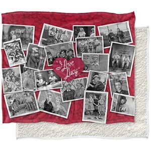 i love lucy blanket, 50"x60", time after time silky touch sherpa back super soft throw blanket