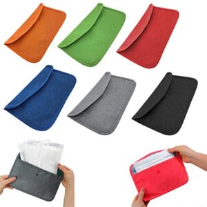 6 Pieces Washable Reusable Face Cover Storage Bags Mask Carrying Cases Portable Dustproof Mouth Covering Storage Bags Storage Box Organizer Container