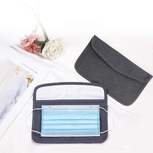 6 Pieces Washable Reusable Face Cover Storage Bags Mask Carrying Cases Portable Dustproof Mouth Covering Storage Bags Storage Box Organizer Container