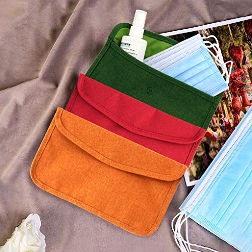 6 Pieces Washable Reusable Face Cover Storage Bags Mask Carrying Cases Portable Dustproof Mouth Covering Storage Bags Storage Box Organizer Container