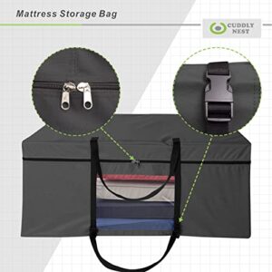 Cuddly Nest Folding Mattress Storage Bag - Heavy Duty Carry Case for Tri-Fold Guest Bed Mattress (Fits 4" Twin & Twin XL Mattress)