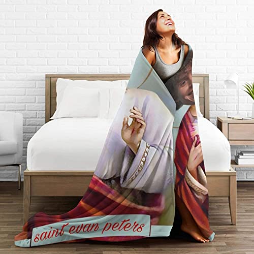 MEROHORO Evan Peters Blanket (3 Sizes), Warm, Lightweight & Cozy, Super Soft & Comfy Flannel Blanket, Fleece Blanket, Microfiber Anti-Pilling Plush Blanket for Couch, Bed, Sofa, 80"x60"