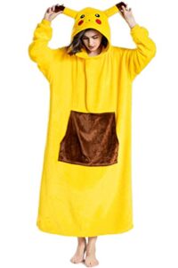 panda wearable blanket unisex adult blanket hoodie oversized sweatshirt animal with sleeves pocket hood pajama party