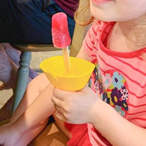 4pcs Drip Free Popsicle Holder - Popsicle Holders for Kids Mess Free Frozen Treats Holder with Straw