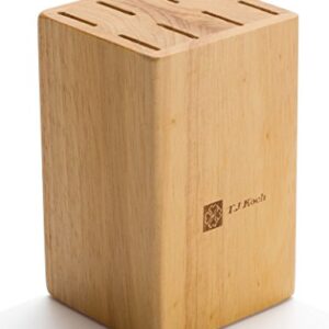 Knife Block For Steak Knives 5 Inch Utility Knives 8 Piece Slot Organizer Durable 100% Natural Wood Holder Storage In Drawer Cabinet Kitchen Centerpiece