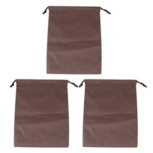 drawstring bag,nylon drawstring storage bags proof storage bags for shoes clothes organizer(coffee)