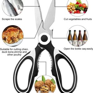 Kitchen Shears, Sharp Stainless Steel Kitchen Scissors, All-purpose Heavy Duty Scissors Essential in Kitchen Gadgets, Dishwasher Safe