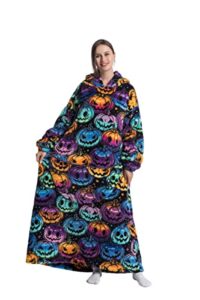 pterygoid oversized blanket hoodie,wearable blanket adult for women and men, sherpa fleece hooded robe sweatshirt with giant pocket