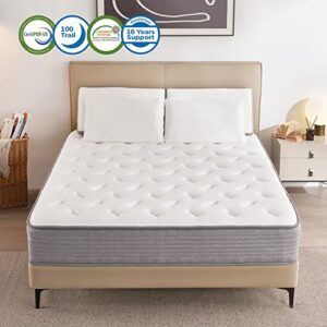 Twin Mattress, DIGLANT 10 Inch Memory Foam Hybrid Mattress, Tight Top Pocket Spring Mattress Sleep Supportive & Motion Isolation, Medium Firm Feel Mattress in a Box, CertiPUR-US Certified