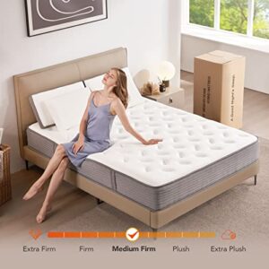 Twin Mattress, DIGLANT 10 Inch Memory Foam Hybrid Mattress, Tight Top Pocket Spring Mattress Sleep Supportive & Motion Isolation, Medium Firm Feel Mattress in a Box, CertiPUR-US Certified