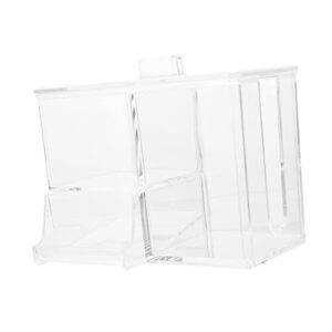 hanabass box cosmetic storage box clear container containers with lids jewelry holder stand makeup storage box cotton pad dispenser container cotton swabs storage case cotton pad box