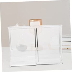 HANABASS Box Cosmetic Storage Box Clear Container Containers with Lids Jewelry Holder Stand Makeup Storage Box Cotton Pad Dispenser Container Cotton Swabs Storage Case Cotton Pad Box