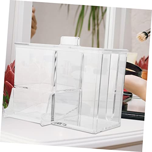 HANABASS Box Cosmetic Storage Box Clear Container Containers with Lids Jewelry Holder Stand Makeup Storage Box Cotton Pad Dispenser Container Cotton Swabs Storage Case Cotton Pad Box