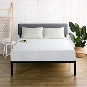 olee sleep 9 inch i-gel multi layered memory foam mattress, full, white
