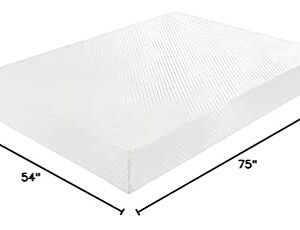 Olee Sleep 9 Inch I-Gel Multi Layered Memory Foam Mattress, Full, White