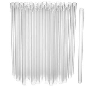 clear jumbo smoothie straws, clear disposable wide-mouthed large milkshake straws 9'' inches high / tall 100 pack