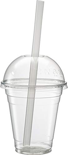 Clear Jumbo Smoothie Straws, Clear Disposable Wide-mouthed Large Milkshake Straws 9'' Inches High / Tall 100 pack