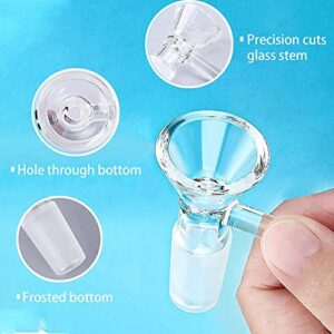 14M-M, Bowl Funnel Body Glass Funnel, Transparent Bowl Funnel 4PCS