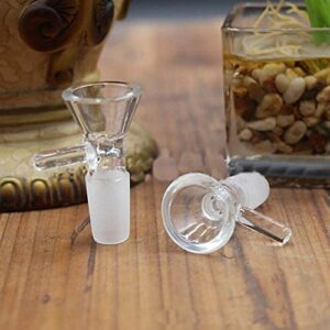 14M-M, Bowl Funnel Body Glass Funnel, Transparent Bowl Funnel 4PCS