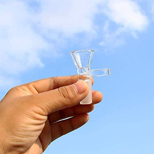 14M-M, Bowl Funnel Body Glass Funnel, Transparent Bowl Funnel 4PCS