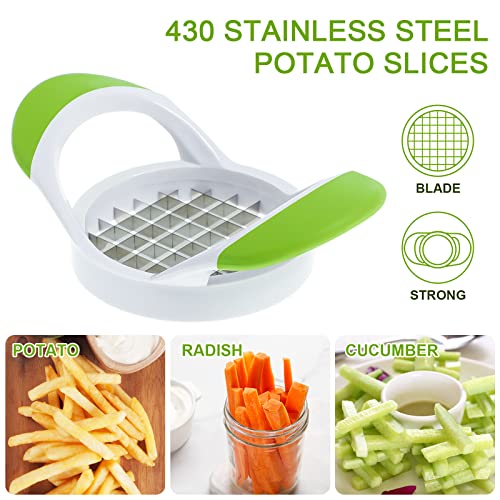 DOITOOL 1PC Multi- purpose Potato Cutting Device, Stainless Steel French Fry Cutter, Square Sharp Potato Slicer for Restaurant Home Kitchen