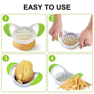 DOITOOL 1PC Multi- purpose Potato Cutting Device, Stainless Steel French Fry Cutter, Square Sharp Potato Slicer for Restaurant Home Kitchen