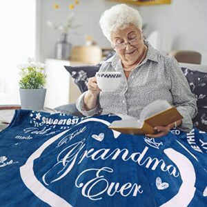 Yufobel Gifts for Grandma Blanket, Best Grandma Gifts, Grandma Birthday Gifts, for Grandma, Grandma Gifts from Grandkids, Nana Blanket, Gifts for Grandmother Throw Blankets 60" X 50"