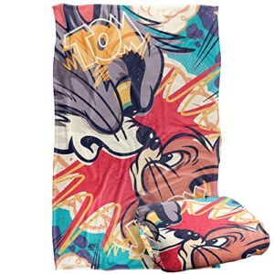 wb 100: blanket, 36"x58" jappy agoncillo tom and jerry silky touch super soft throw blanket