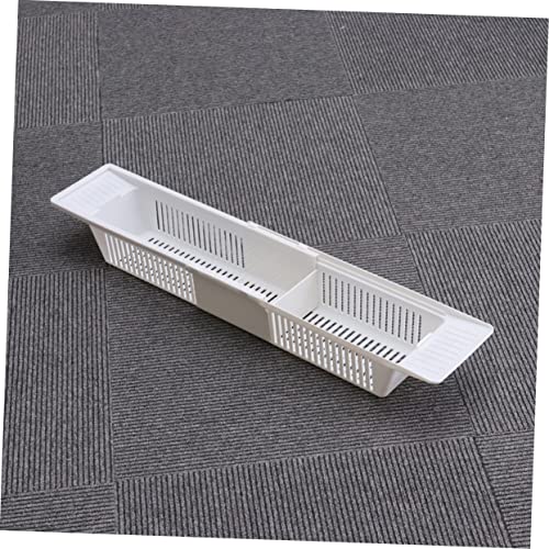 Homoyoyo White Serving Tray Vegetable Container White Basket Bath Caddy Basket for Fruit Store and Drain Tray Bath Rack Bathtub Tray Bathtub Shelf Household Goods Household Products Sink
