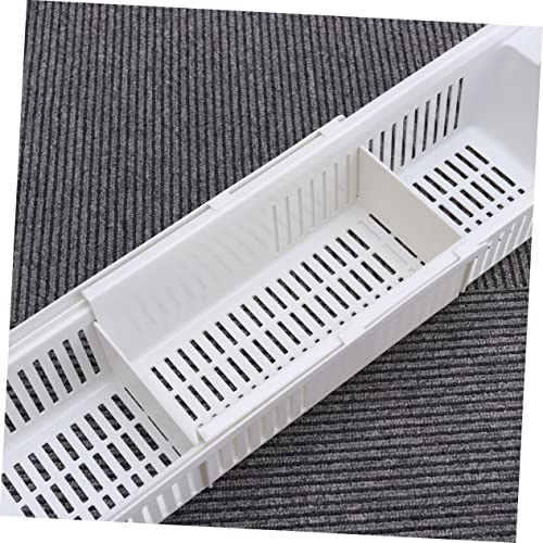 Homoyoyo White Serving Tray Vegetable Container White Basket Bath Caddy Basket for Fruit Store and Drain Tray Bath Rack Bathtub Tray Bathtub Shelf Household Goods Household Products Sink