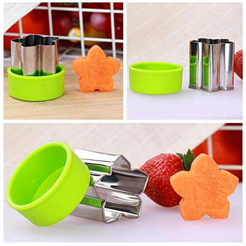 Magigift 1.5" Vegetable Cutter Shapes Set - Mini Cookie Cutters Fruit Cookie Pastry Stamps Mold for Kids Baking and Food Supplement Tools Accessories (8pack)