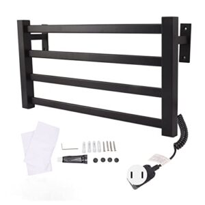 fafeicy thermostatic towel shelf, bathroom towel rack towel holder, electric heated towel rack with multiple bars and wall mounting