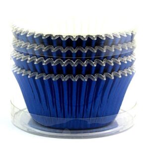 Eoonfirst Foil Metallic Cupcake Liners Standard Baking Cups 100 Pcs (Navy Blue)