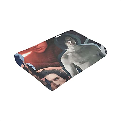 Blankets Adam Driver Kylo Ren Adam Sackler Soft and Comfortable Warm Fleece Throw Blankets Yoga Blankets Beach Blanket Picnic Blankets for Sofa Bed Camping Travel … (Black, 80"x60")