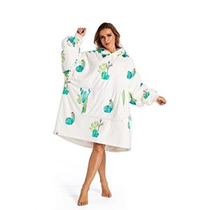 skagit premium wearable blanket sweatshirt for adult, oversized hoodie blanket for women & men, super warm and cozy big blanket hoodie, thick flannel blanket with sleeves and giant pocket