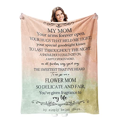 Mom Blanket Gifts for Mom from Daughter Son, Presents for Mom Mothers Day Birthday Gifts for Mom Soft Throw Blanket for Bed, Sofa, Couch (50"x60", Gift 2)