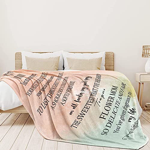 Mom Blanket Gifts for Mom from Daughter Son, Presents for Mom Mothers Day Birthday Gifts for Mom Soft Throw Blanket for Bed, Sofa, Couch (50"x60", Gift 2)