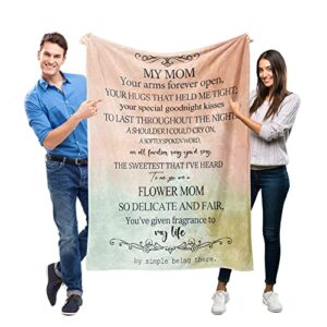 Mom Blanket Gifts for Mom from Daughter Son, Presents for Mom Mothers Day Birthday Gifts for Mom Soft Throw Blanket for Bed, Sofa, Couch (50"x60", Gift 2)