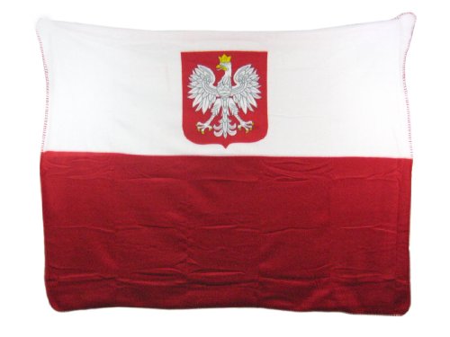 AvidFlag Polish White Eagle Fleece Throw Blanket Poland Coat of Arms