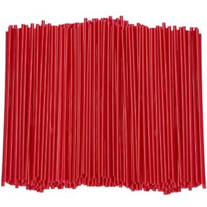 5 Inch Coffee & Cocktail Stirrers/Straws [1000 Count] Disposable Plastic Sip Stir Sticks – Red