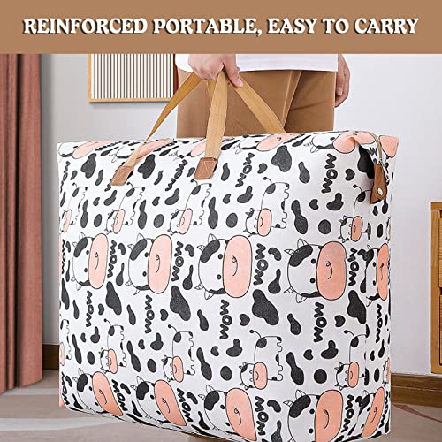 Large Capacity Storage Bag with Handles, Foldable Clothes Storage Bag,Heavy-Duty Storage Tote for Clothes, Moving Supplies (Extra Large)