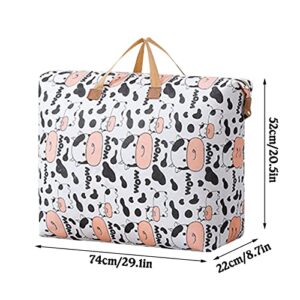 Large Capacity Storage Bag with Handles, Foldable Clothes Storage Bag,Heavy-Duty Storage Tote for Clothes, Moving Supplies (Extra Large)