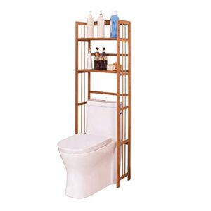 djdllzy 2-tier over-the-toilet rack,bathroom organizer shelf,tall bathroom storage shelf,space-saving,industrial style (size : 50cm)