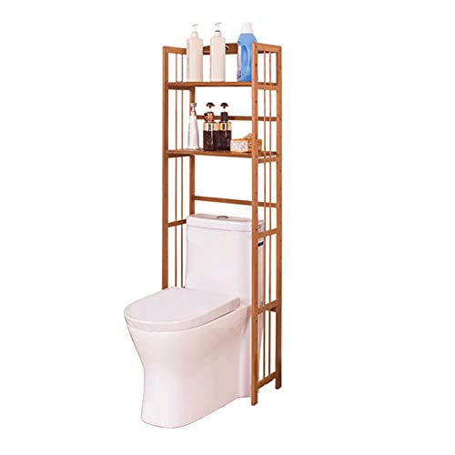 DJDLLZY 2-Tier Over-The-Toilet Rack,Bathroom Organizer Shelf,Tall Bathroom Storage Shelf,Space-Saving,Industrial Style (Size : 50cm)